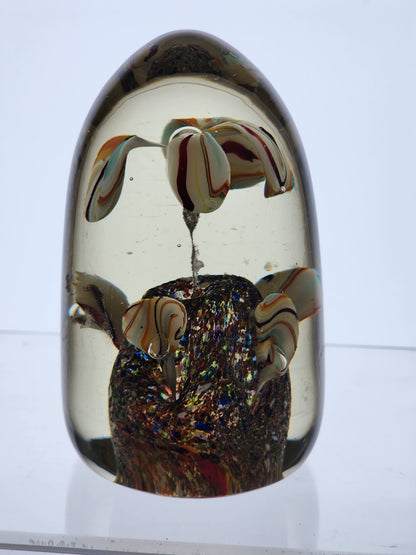 Hand crafted art glass paperweight