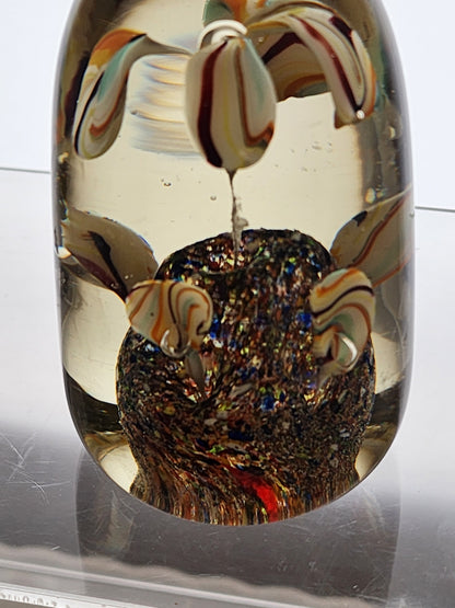 Hand crafted art glass paperweight