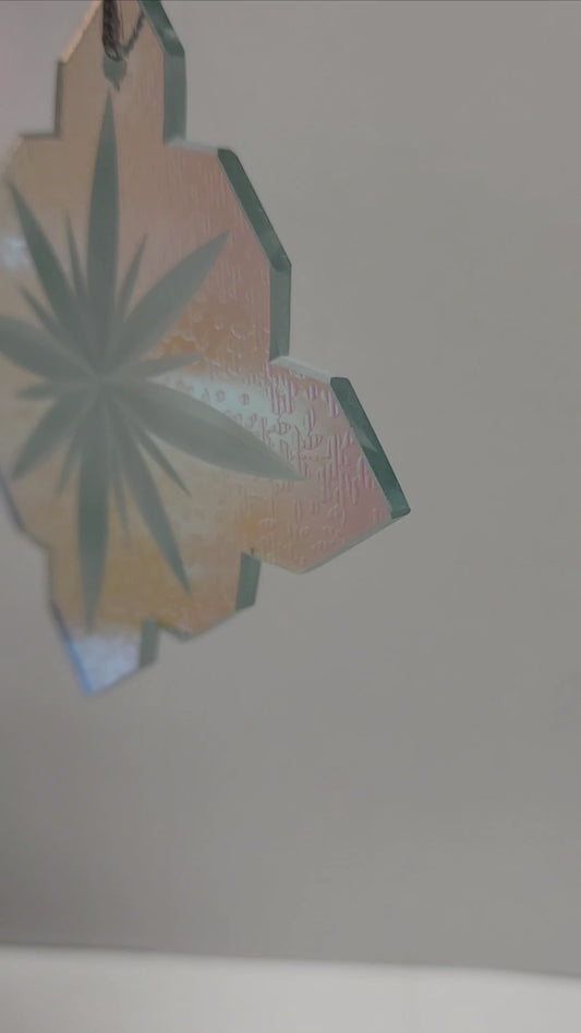 Christmas Glass ornament / suncatcher dichroic glass