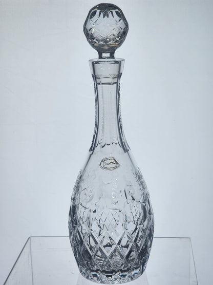 Rogaska signed Hand Cut glass decanter Gallia 24% lead crystal