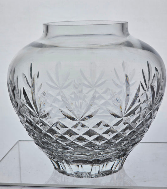 Hand Cut Glass vase Lenox USA crystal Signed one of a kind