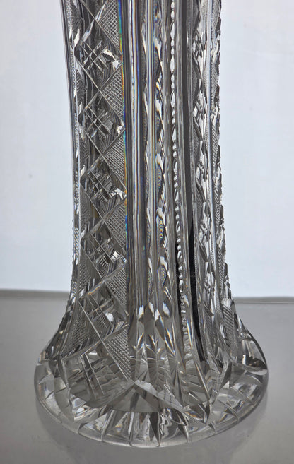 ABP cut glass vase antique Libbey