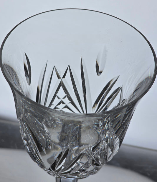 Signed Waterford CUT GLASS Leana goblet crystal
