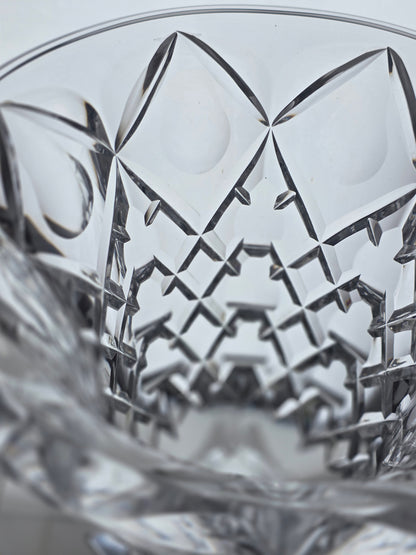 Hand Cut 24% lead crystal vase / center piece with space for etching Award 8 lbs