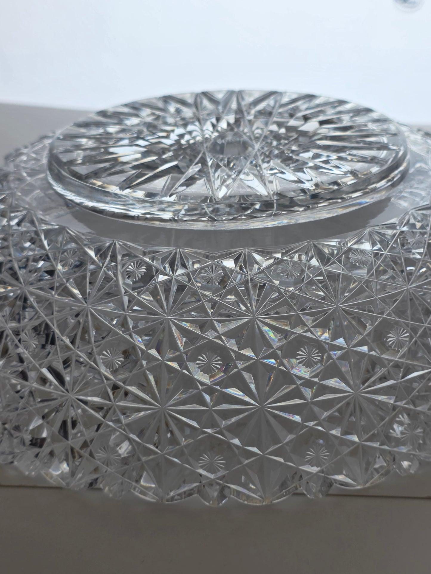 ABP cut glass bowl American Brilliant Russian tg