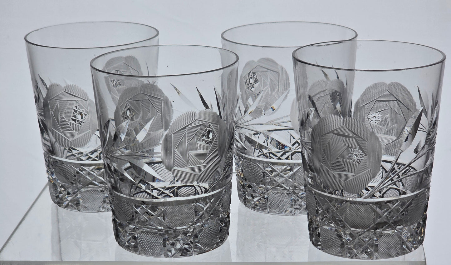 4Crystal Cut Glass DOR tumbler antique