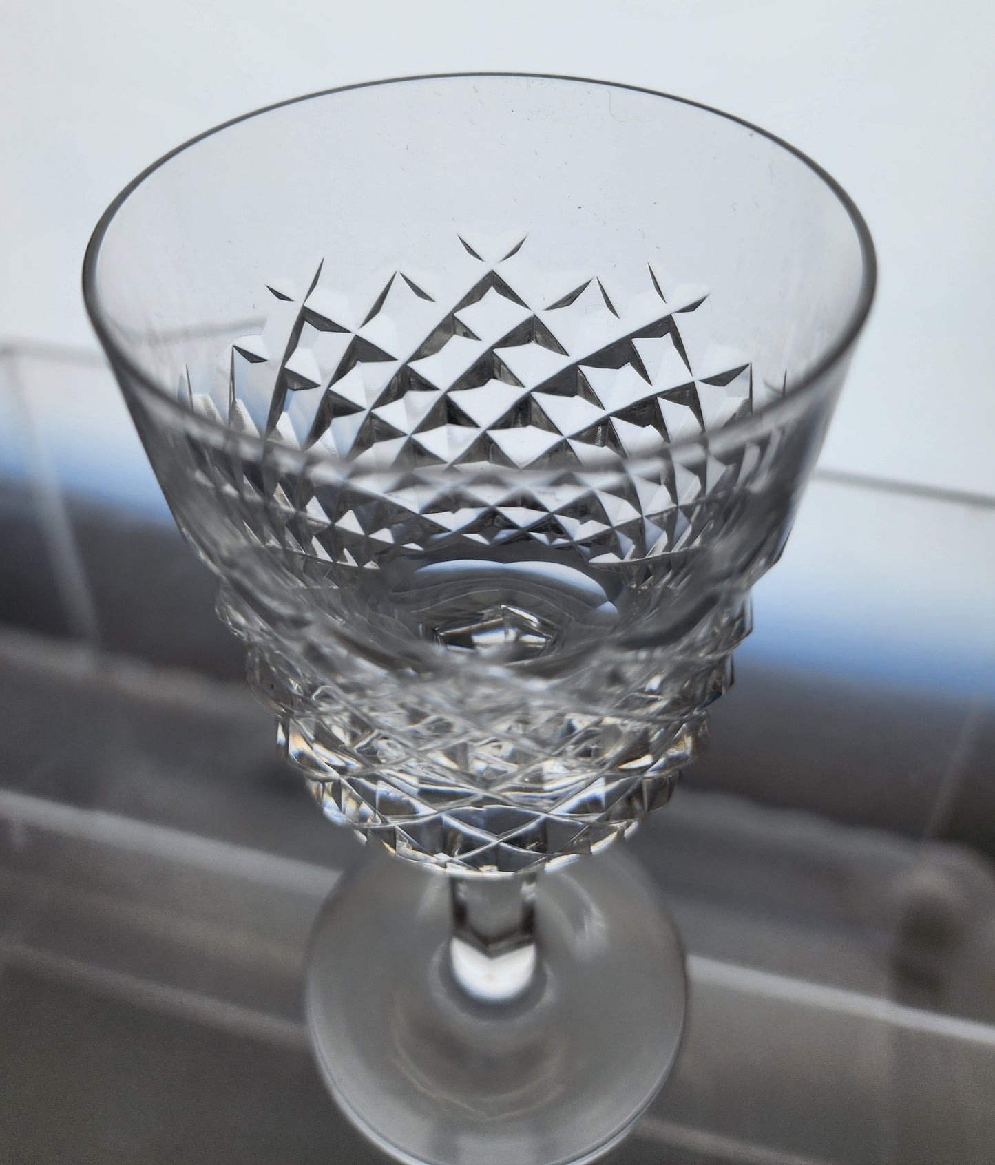 4 Signed Waterford glass Hand Cut port/wine Alana pattern Irish Crystal