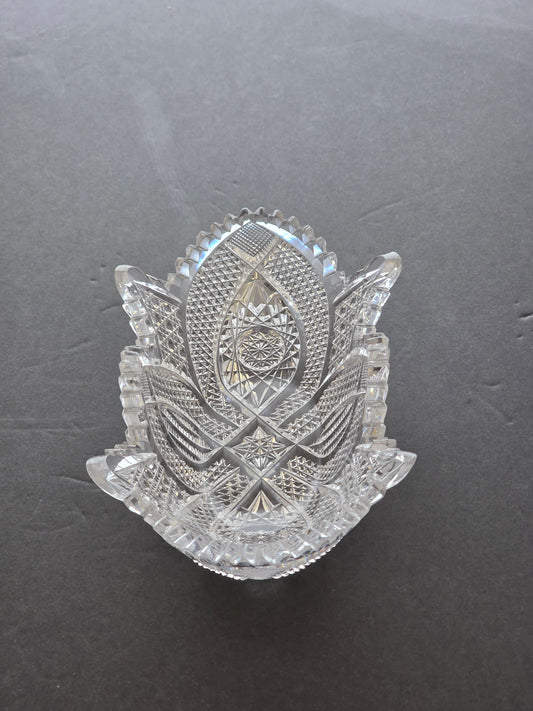 ABP Cut glass oblong shape dish bob24