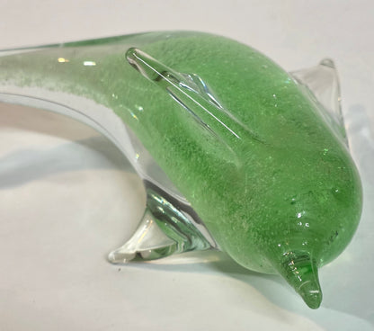 Art glass Dolphin green