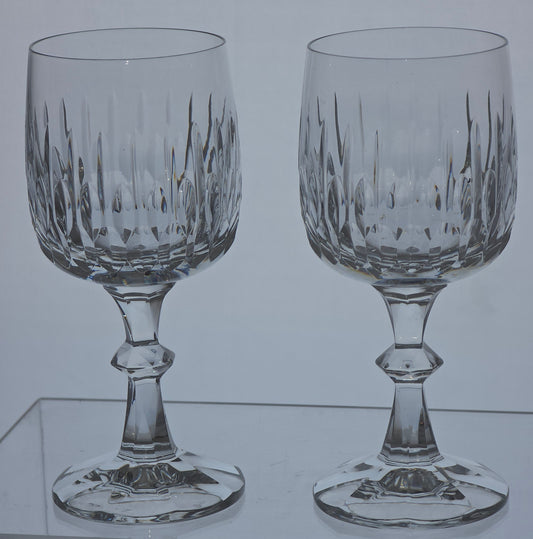 2 piece Schott - Zwiesel cut glass Crystal wine glass