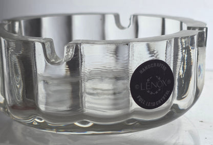 Lenox Glass Ashtray Signed USA crystal