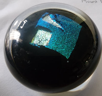 Art glass paperweight signed
