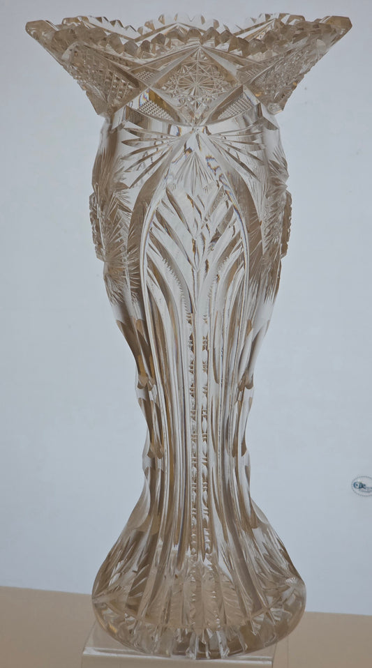 ABP cut glass vase antique bob41
