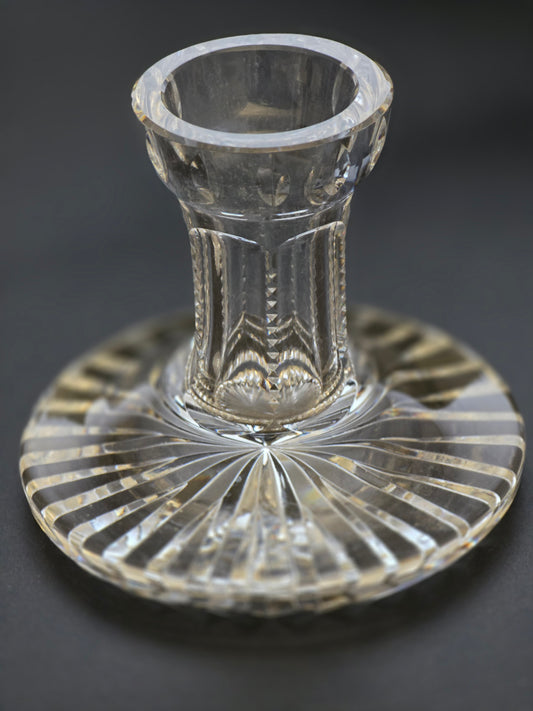 Signed Waterford CUT GLASS pair candle sticks