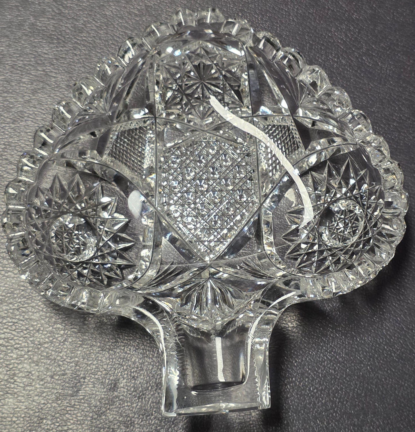 American Brilliant Period hand Cut Glass Bridge set Antique