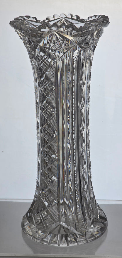 ABP cut glass vase antique Libbey