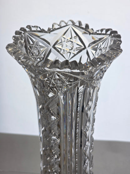 ABP cut glass vase antique Libbey