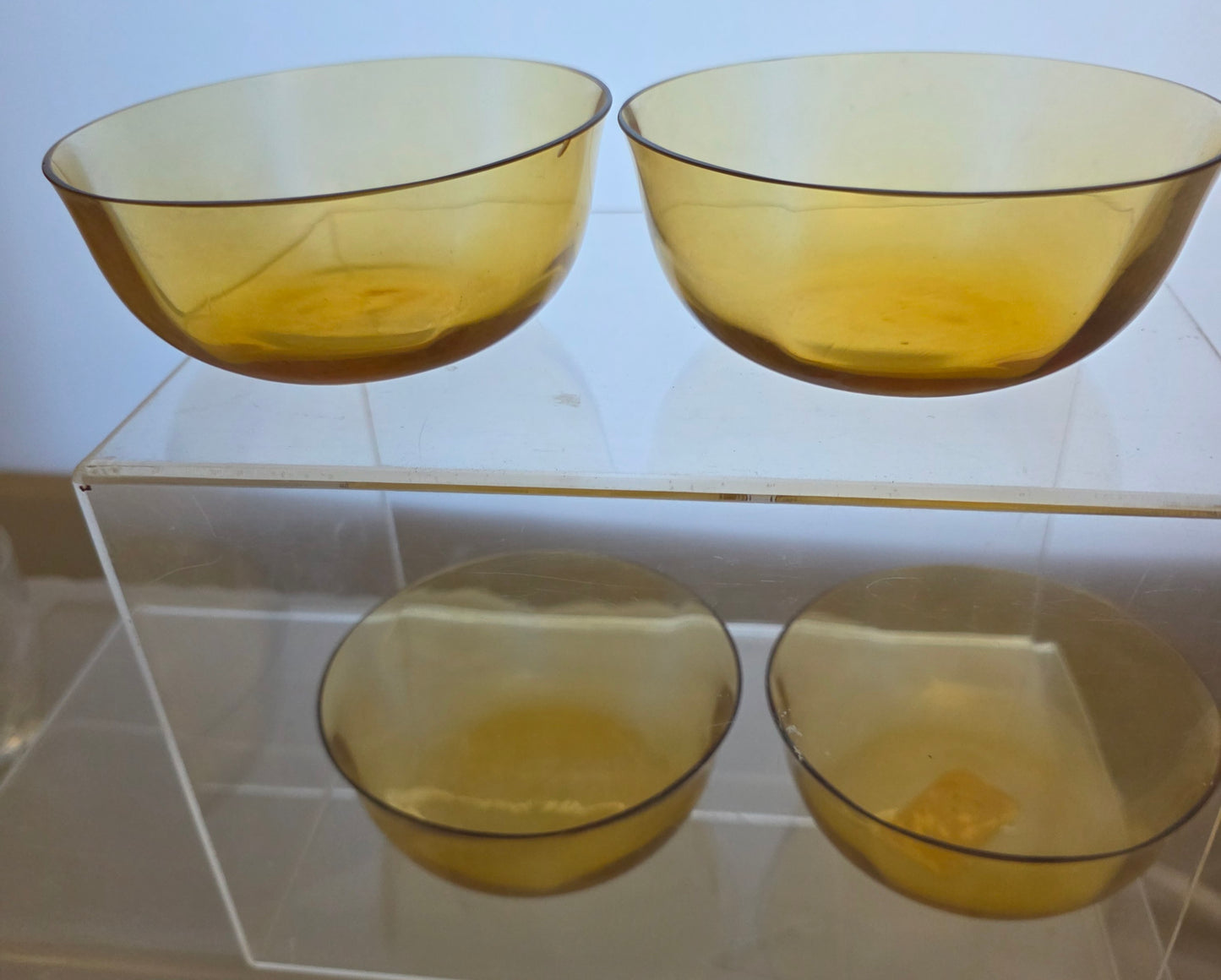 Bryce amber finger bowls glass 4 piece