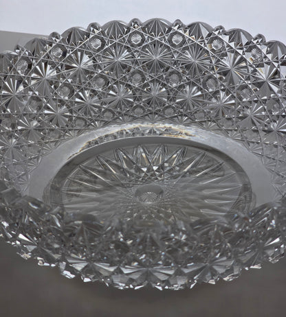 ABP cut glass bowl American Brilliant Russian tg