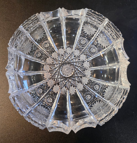 Cut glass Heavy ashtray crystal good quality one of a kind