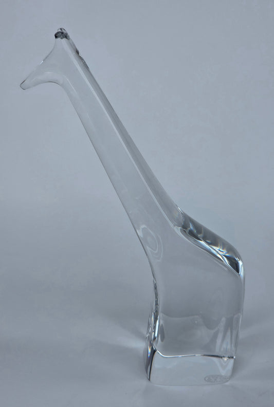 Signed Baccarat glass giraffe