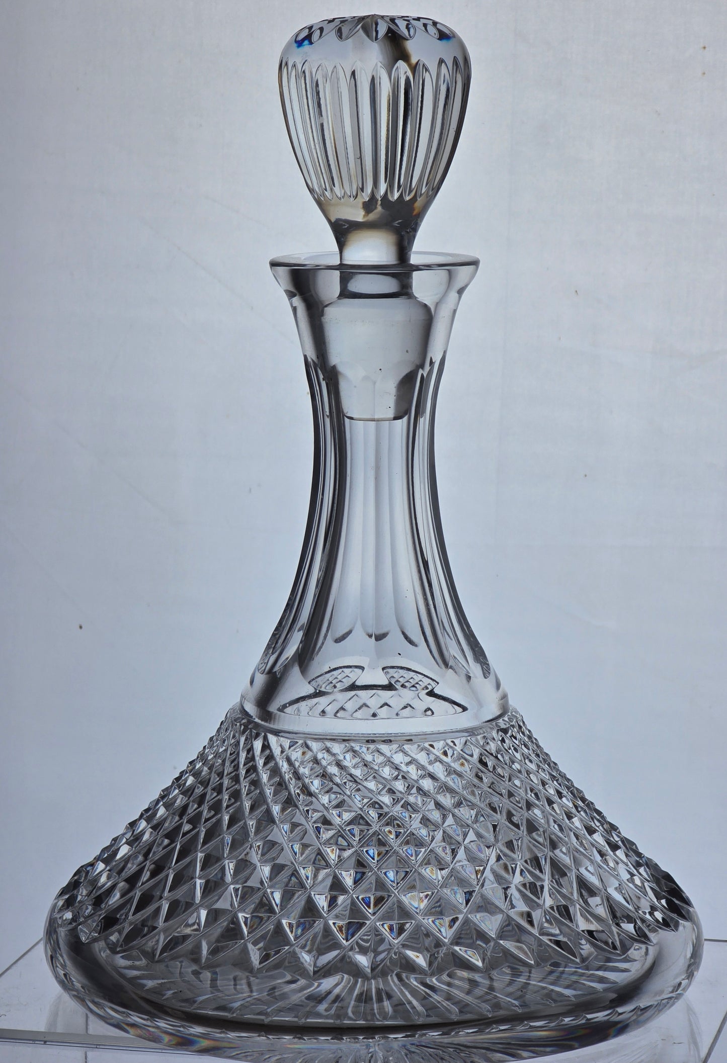 Signed Lenox hand Cut glass Crystal decanter Made in USA