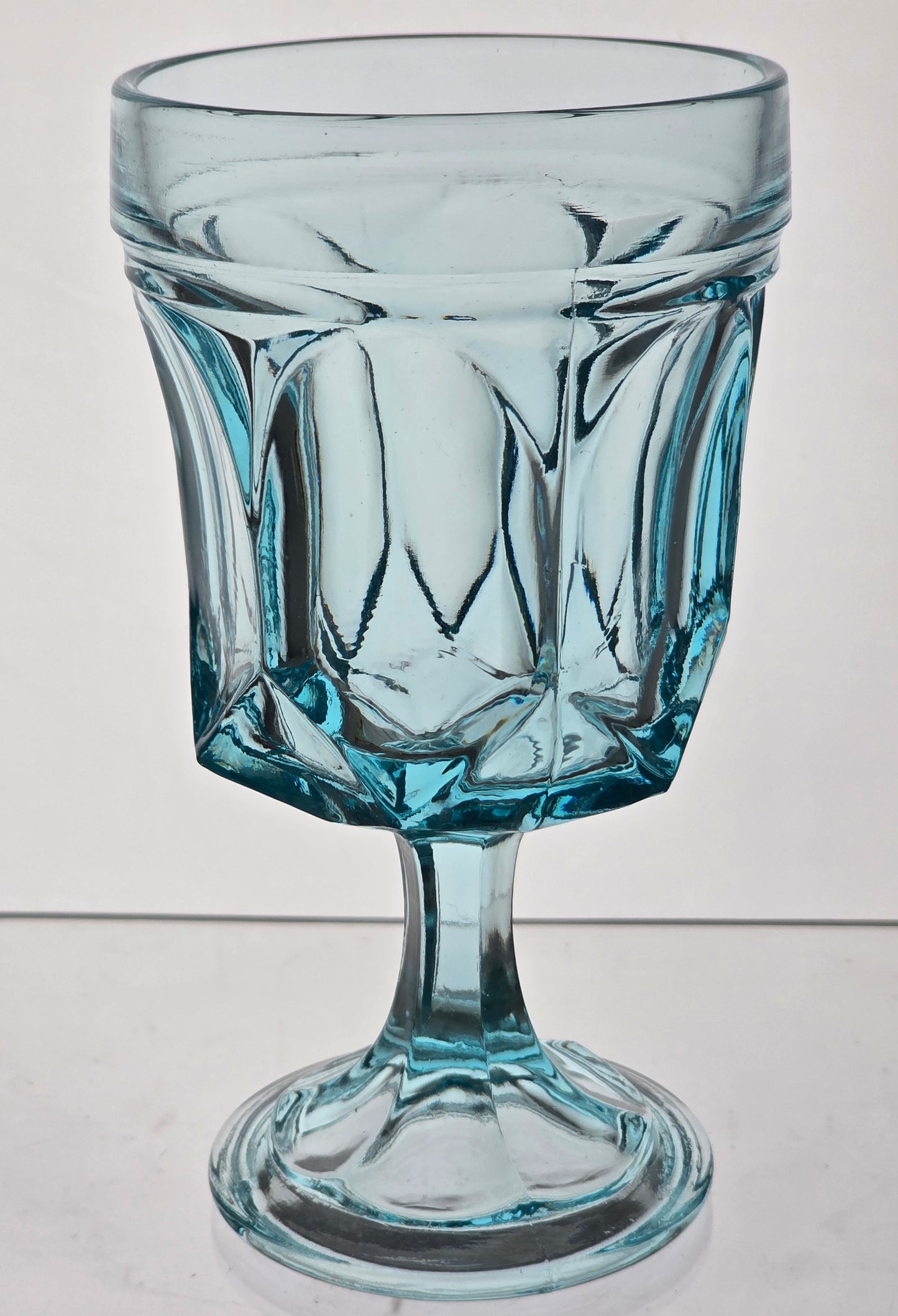 Anchor Hocking Fairfield sky blue Goblet pair