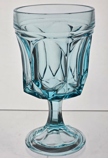 Anchor Hocking Fairfield sky blue Goblet pair