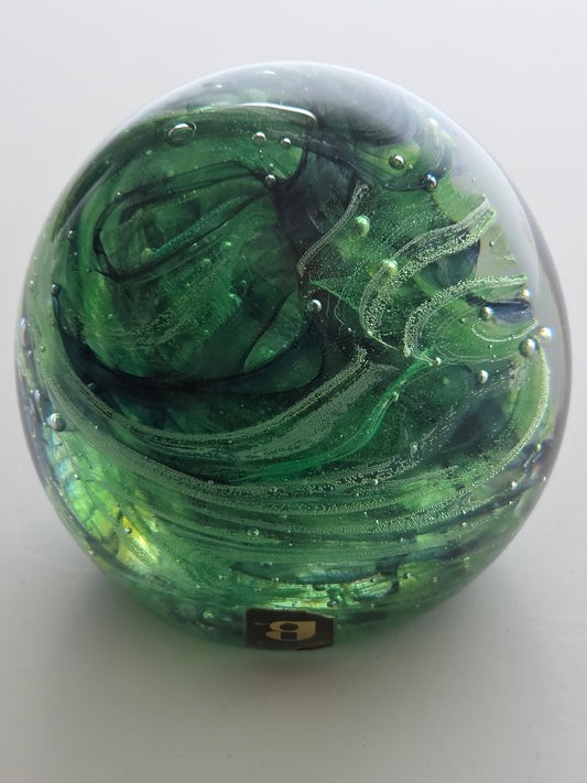 Art glass Kerry Ireland paperweight,