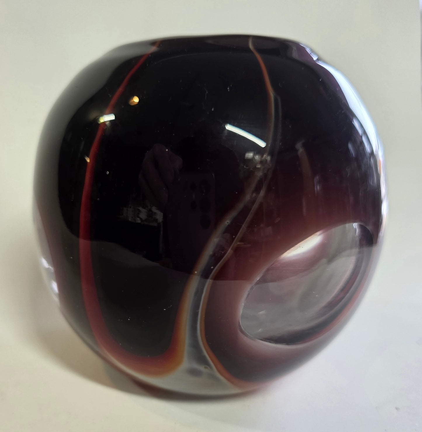 Art glass rose bowl / votive