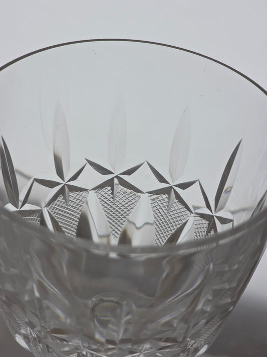 2 Hand Cut glass goblet stemware