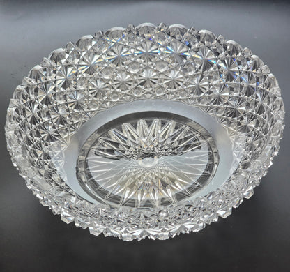 ABP cut glass bowl American Brilliant Russian tg