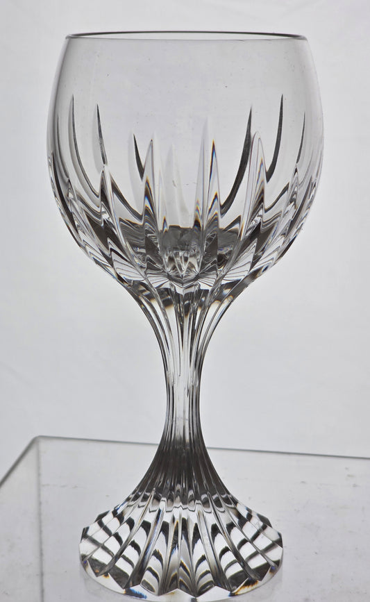 Baccarat Massena wine glasses pair SIGNED