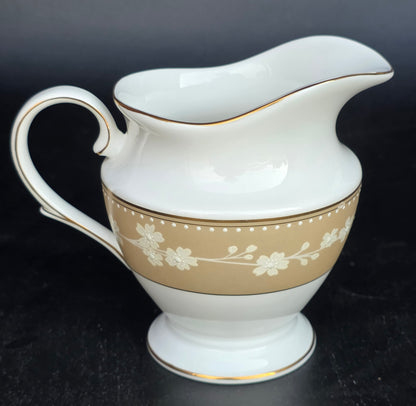 Signed lenox Bellina gold teapot sugar and creamer