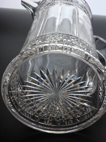 Signed Sinclair American Brilliant Period Cut Glass Pitcher Antique Bob3