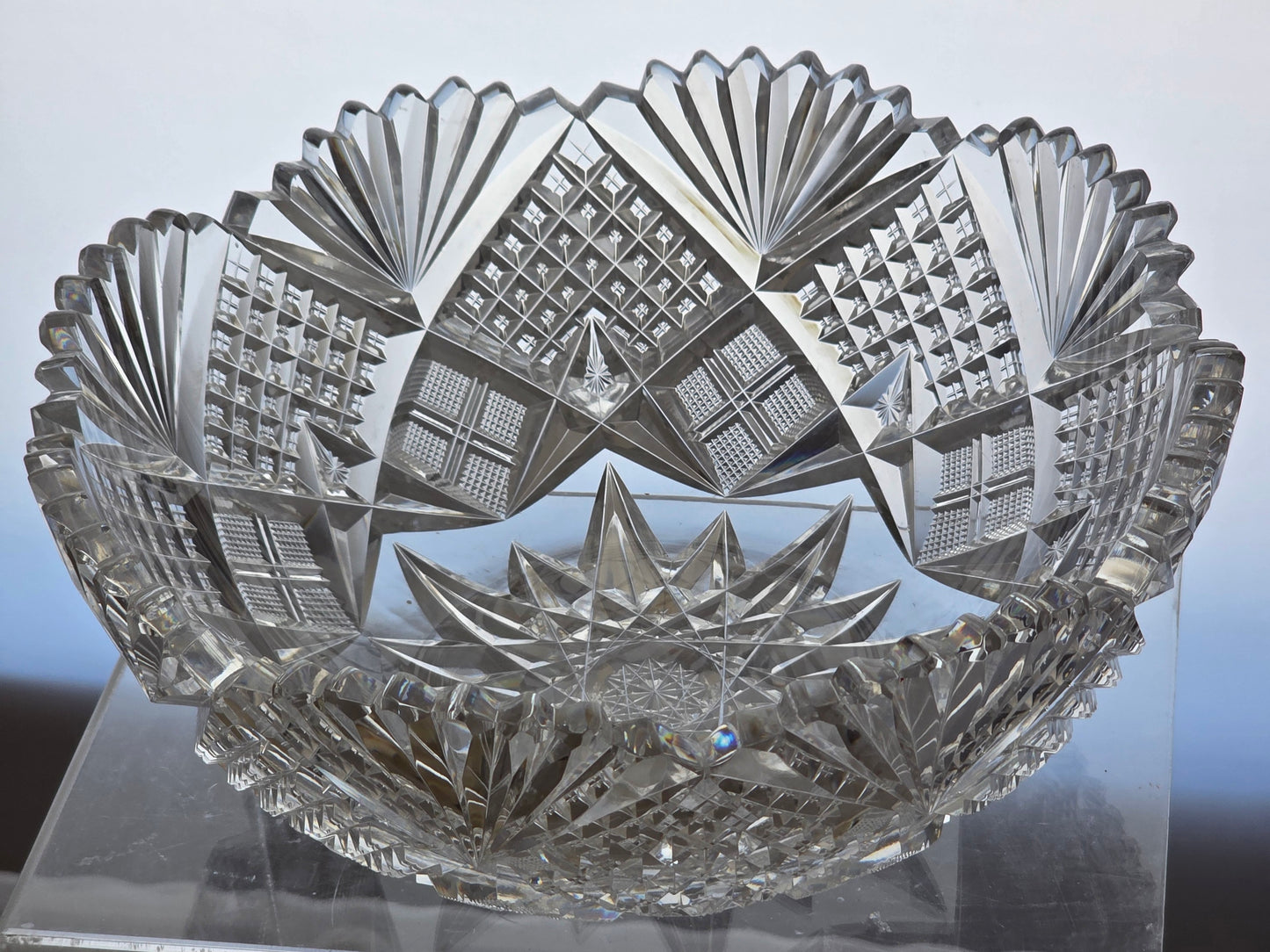 ABP cut glass bowl American Blown blank 16525