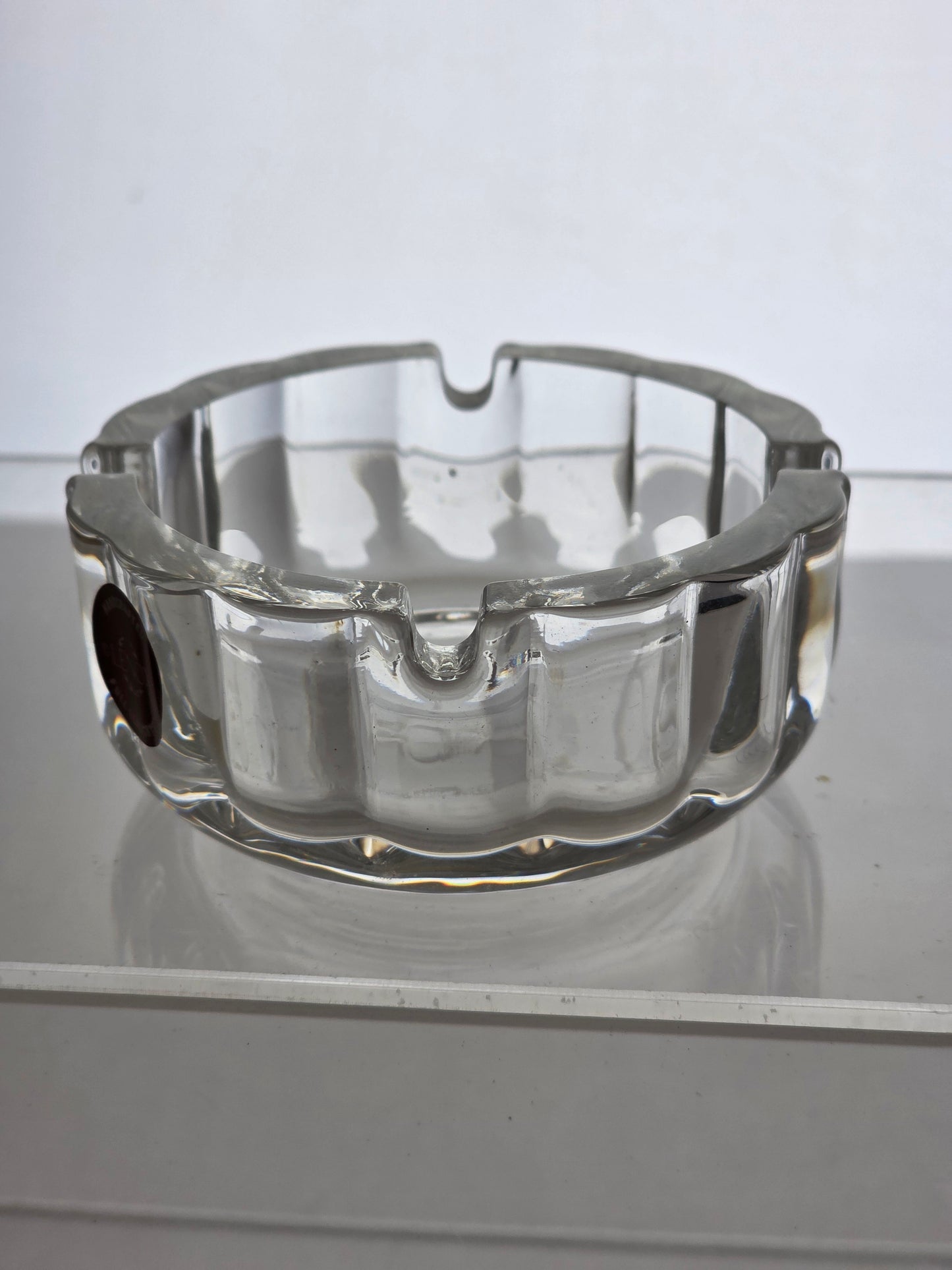 Lenox Glass Ashtray Signed USA crystal