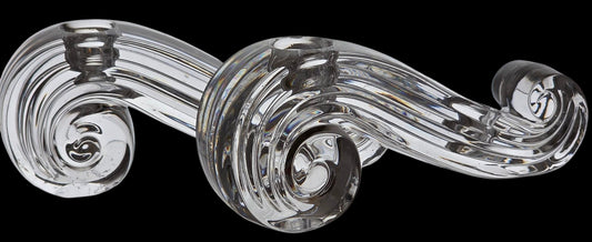 Candle sticks Pair Crystal Scroll lenox
