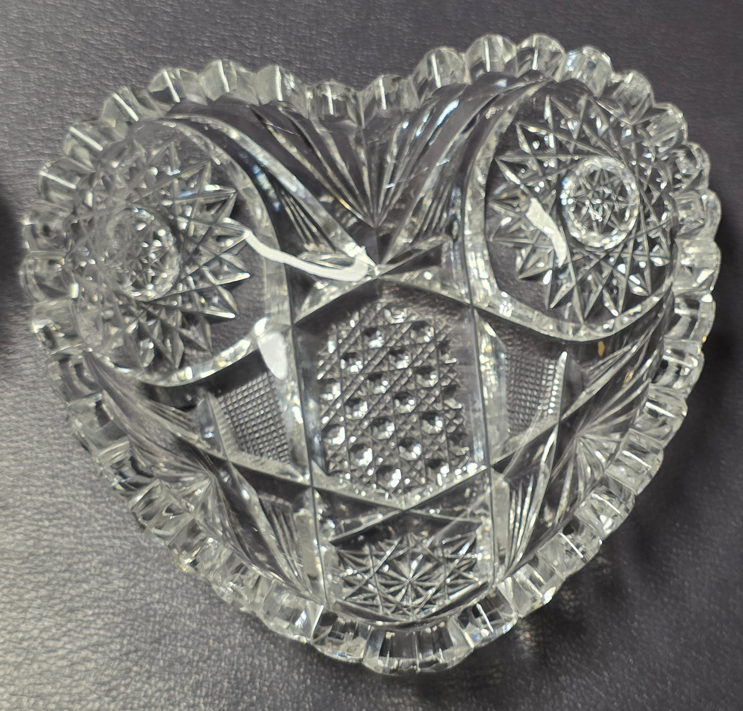 American Brilliant Period hand Cut Glass Bridge set Antique