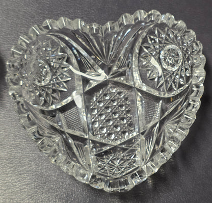 American Brilliant Period hand Cut Glass Bridge set Antique