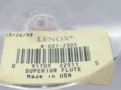 Signed Lenox Cut glass Superior flute Crystal  Made in USA  gold rim - O'Rourke crystal awards & gifts abp cut glass