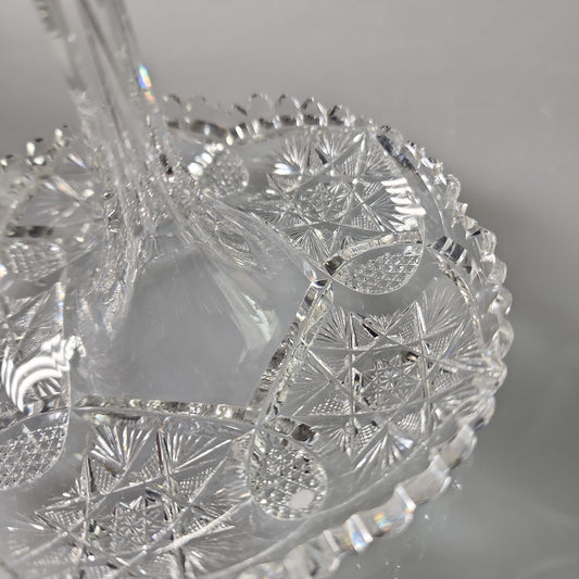ABP  American Brilliant Period hand Cut Glass stick dish