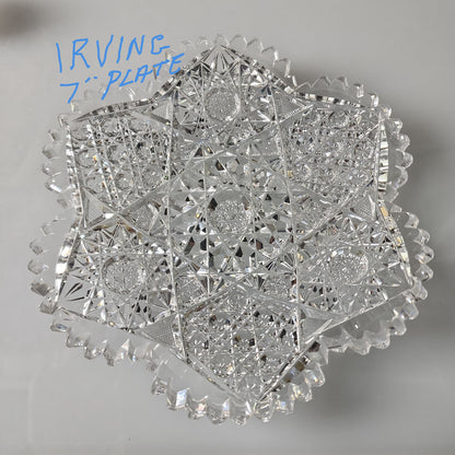 ABP cut glass Irving plate American brilliant