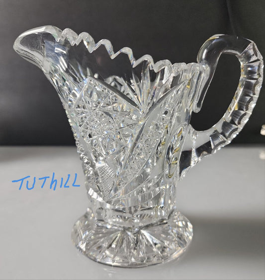 Tuthill American Brilliant Period hand creamer Signed