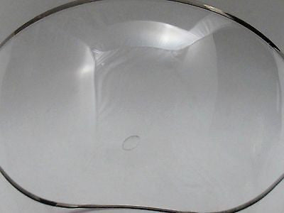 Lenox MONTCLAIR dessert glass platinum band Crystal Made in USA Mt Pleasant PA - O'Rourke crystal awards & gifts abp cut glass