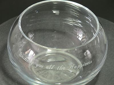 Wishing you'll the Happiness ,lead crystal bowl  Mouth blown, gift - O'Rourke crystal awards & gifts abp cut glass