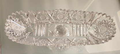 ABP Cut Glass Pedestal celery hobstar
