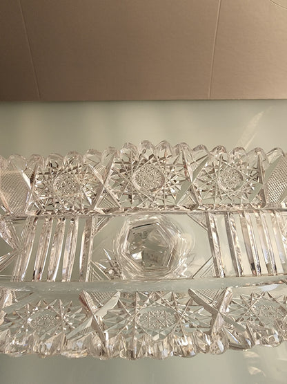 ABP Cut Glass Pedestal celery hobstar