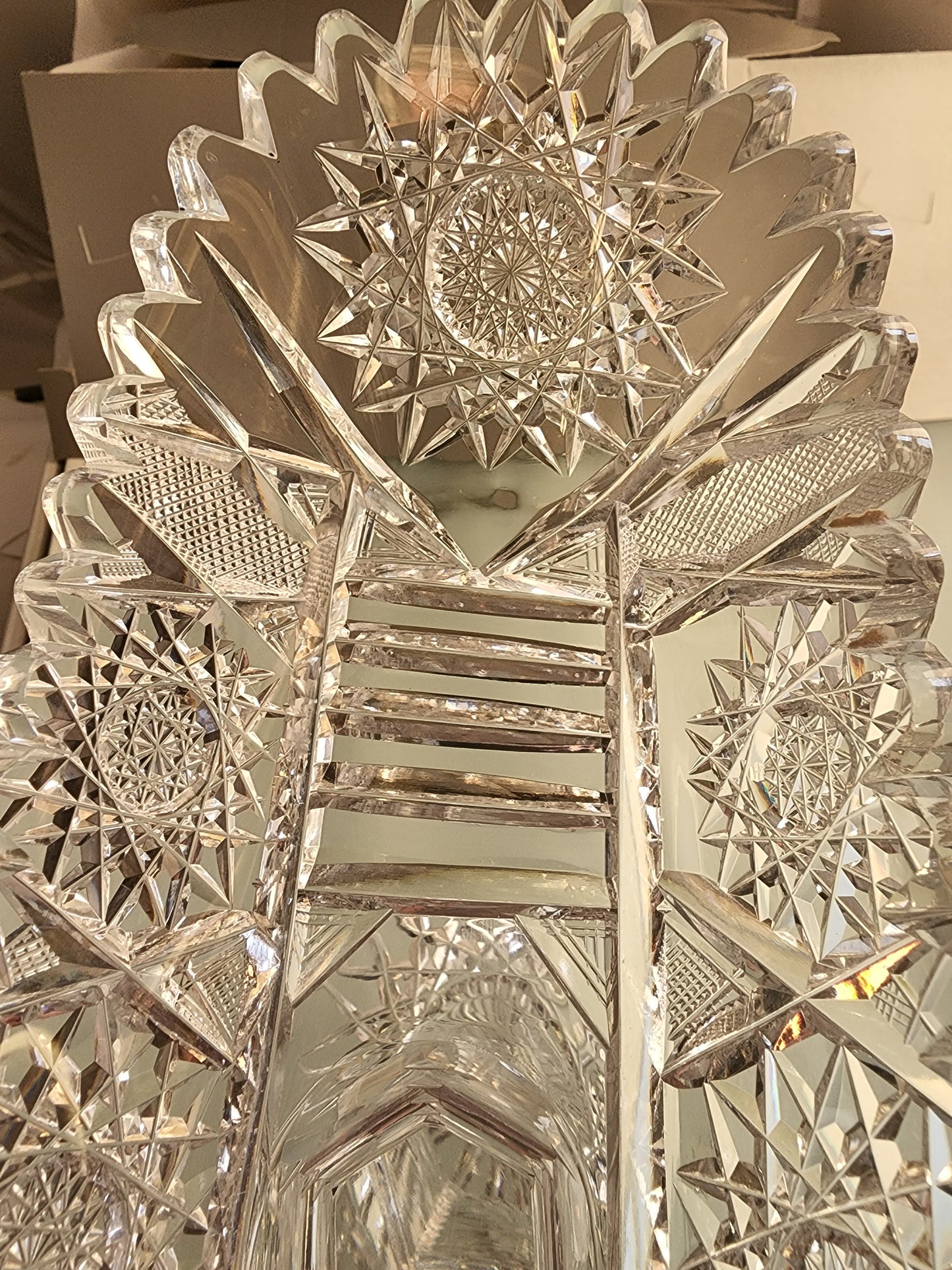 ABP Cut Glass Pedestal celery hobstar