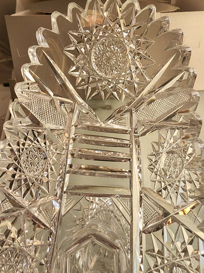 ABP Cut Glass Pedestal celery hobstar